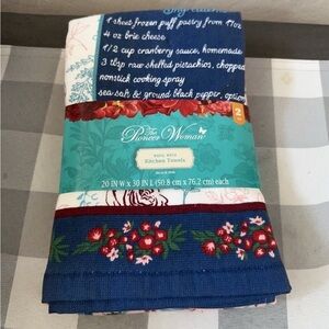 The Pioneer Woman Floral Kitchen Towels - Red and Blue